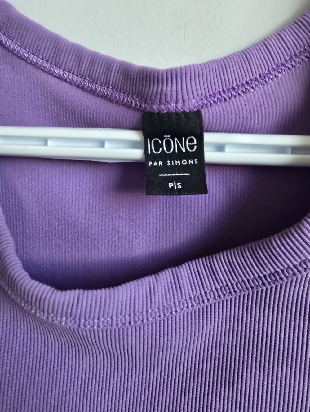 Purple Ribbed Bodycon Dress - Picture 2 of 3